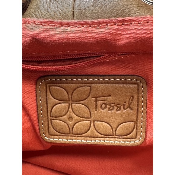 Fossil Colorful Satchel Boho Tote Purse Denim And Leather Unique ❤️ - Picture 6 of 7